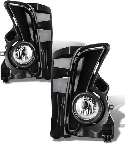 Faros antiniebla para Toyota Highlander 2017-2019 OEM de repuesto para faros antiniebla, lente transparente, 2 piezas (kit de interruptor y cableado
