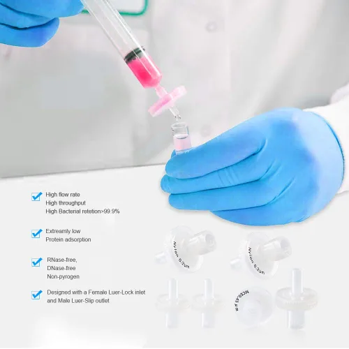 Miniatura 2 de Biotechnology - Filtros de jeringa PES Membrana no esterilizada Diámetro 0.512 in Tamaño de poro 0.22μm para filtros de laboratorio por Allpure