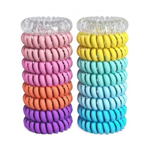 Miniatura 11 de Lazos para el cabello, paquete de 16 espirales para cabello grueso y fino, sin arrugas, sin daños, soportes para cola de caballo para mujeres y niños