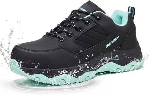 Miniatura 11 de Zapatos anchos con punta de acero para mujer, impermeables, antideslizantes, zapatos de seguridad, ligeros, antideslizantes, construcción