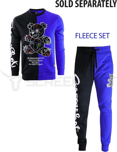 Miniatura 25 de SCREENSHOT Sudadera urbana de forro polar para hombre, diseño de dibujos animados de animación, parche bordado de gel