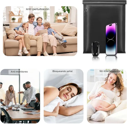 Miniatura 7 de yaokvide Bolsas Faraday para teléfonos y llaves de coche, protector de llavero Faraday ignífugo e impermeable, bolsa bloqueadora de señal antirrobo