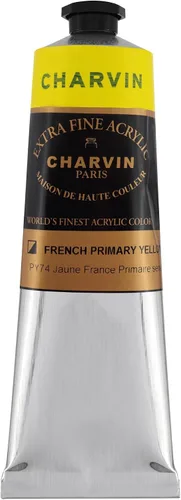 Miniatura 153 de Charvin Pintura acrílica profesional extrafina – verde absenta, tubo de 2.1 fl oz, pigmentos de triple fresado, resistente a la luz, pinturas