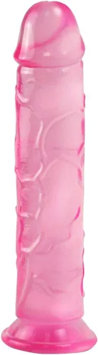 Consolador realista, consolador rosa de 7.7 pulgadas con copa de succión fuerte para juego de manos libres para mujeres, juguetes sexuales para