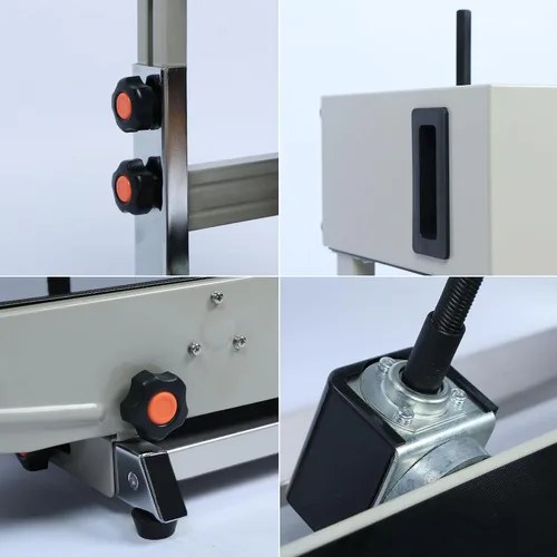 Miniatura 5 de U.S. Solid Sellador automático de banda continua con soporte, máquina industrial de sellado de bolsas con contador y codificador de relieve, alta