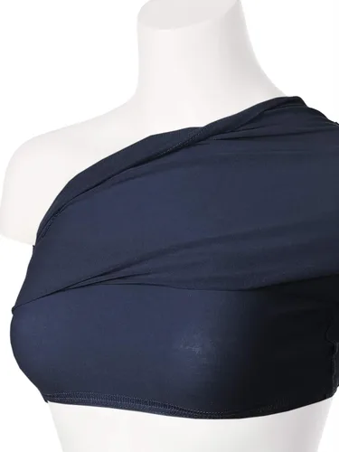 Miniatura 5 de MixMatchy Tops de tubo elásticos laterales fruncidos básicos para mujer