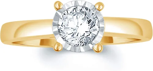 Miniatura 2 de La4ve Diamonds Anillo de compromiso de diamante de 100 quilates en oro macizo de 14 quilates I-J I2-I3 Anillo de compromiso de diamantes reales