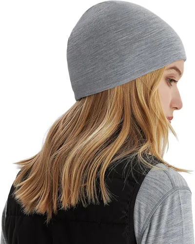 Miniatura 2 de Merino Protect 100% Merino Wool Beanie for Men Women Winter Warm Double-Layered Cuffed Hats Knit Soft Cap Skiing Skating