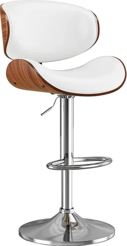 Miniatura 39 de Taburetes de bar, taburetes de bar giratorios ajustables para isla de cocina, sillas de barra de cuero moderno de mediados de siglo de altura