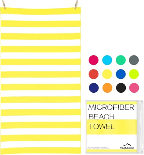 Miniatura 24 de Your Choice - Juego de toallas de microfibra de secado rápido para playa, viajes, natación, piscina, campamento, actividades al aire libre y toalla