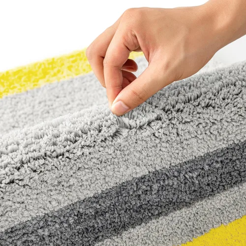 Miniatura 6 de MIULEE Alfombra de baño amarilla, alfombra de contorno en forma de U, alfombra de baño absorbente con parte trasera antideslizante y microfibra