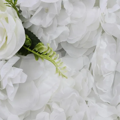 Miniatura 4 de 6 paneles de pared de flores artificiales, telón de fondo floral de 24 x 16 pulgadas, decoración de pared de flores, panel de fondo de pared