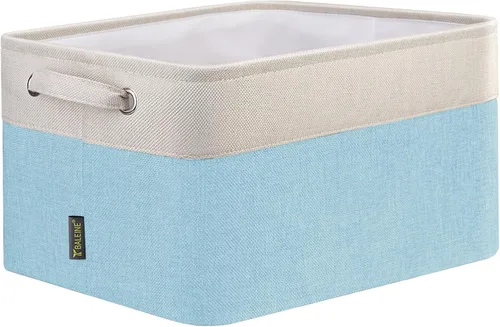 Miniatura 43 de BALEINE 1 paquete de contenedores de almacenamiento de tela para estantes, cestas de almacenamiento de lino para organizar, contenedores decorativos