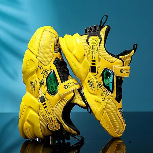 Miniatura 2 de WZRUISEN Kids Boys Sports Shoes Casual Shoes Mesh Breathable Trend Fashion Children's Basketball Shoes Sports Running Shoes