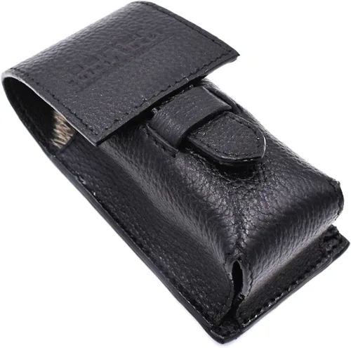 Miniatura 6 de Parker - Funda de piel auténtica para cepillo de afeitado de viaje, color marrón sillín, funda protectora hecha a mano para cepillos de afeitado