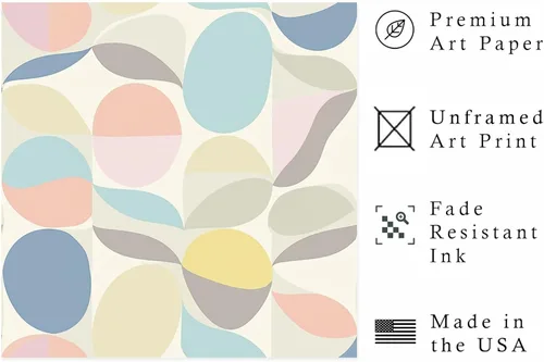 Miniatura 2 de Ethan Taylor Abstract Wall Art Prints Unframed Square Posters 'Retro 70s Hippie Groovy Pattern II' Retro Home Décor for Living Room, Bedroom