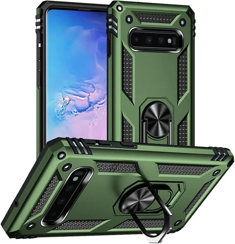 Miniatura 21 de Funda para Samsung Galaxy S9, Galaxy S9, [grado militar de 16 pies a prueba de caídas], anillo a prueba de golpes para Samsung Galaxy S9, verde