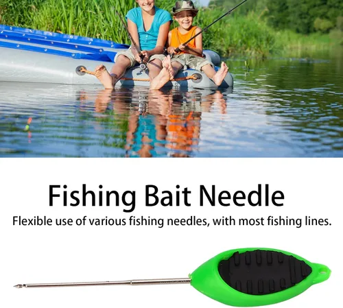 Miniatura 5 de Alomejor Aguja de cebo de pesca, herramienta de aparejo de cebo portátil, taladro de cebo, gancho de aguja de aparejo para exteriores