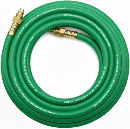 Manguera de gas argón de 100 pies, mangueras de soldadura de gas inerte para regulador de soldadura MIG/TIG, manguera reguladora de medidor de flujo