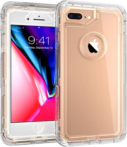 Miniatura 15 de Mgx Funda resistente para iPhone 8 Plus [protector de pantalla integrado] y funda de defensa de triple capa a prueba de golpes a prueba de caídas