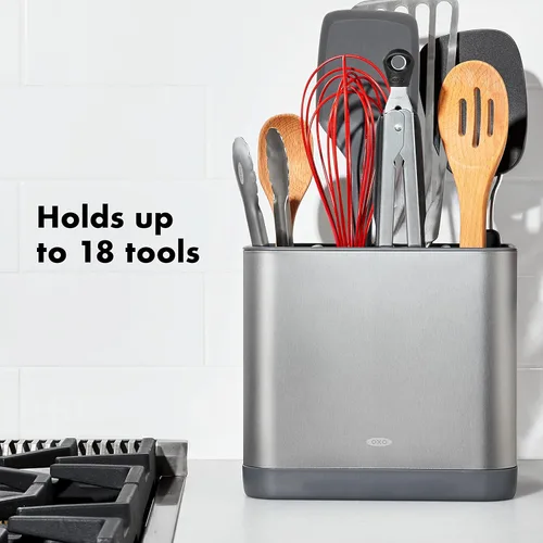 Miniatura 4 de OXO Good Grips - Organizador ajustable de acero inoxidable, soporte grande para utensilios