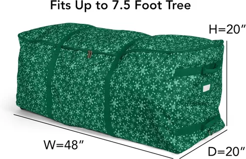 Miniatura 3 de Covermates Keepsakes Bolsa de almacenamiento con ruedas para árbol de Navidad – Almacenamiento navideño resistente de poliéster con ruedas, asas