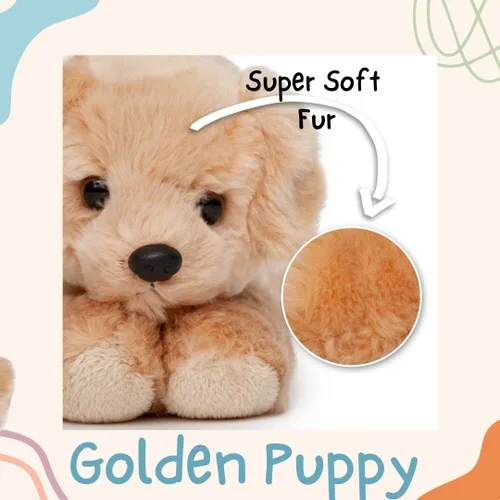 Miniatura 3 de Jolitee Golden Retriever - Peluche de perro bronceado, suave y abrazable para perro, 6.5 x 7 pulgadas