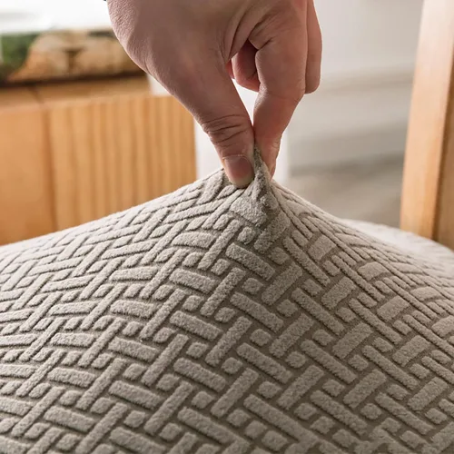 Miniatura 5 de Fundas elásticas para sillas de comedor, fundas protectoras extraíbles para sillas de cocina, fundas protectoras para comedor, hotel Gris y verde