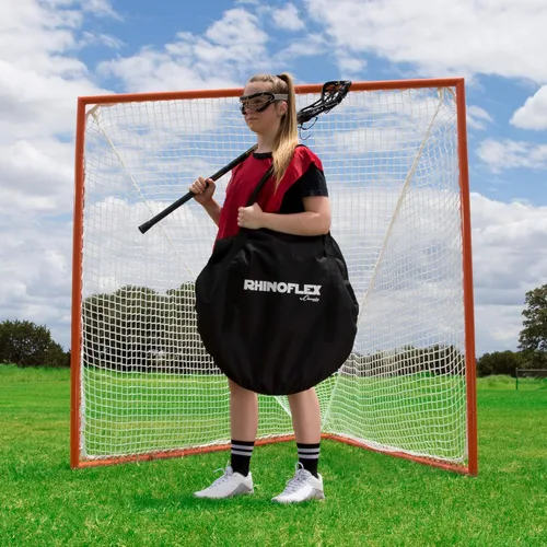 Miniatura 7 de Champion Sports Lacrosse Crease para mujer: Rhino Flex Portable Lacrosse Goal Crease – 17' de diámetro para todo tipo de clima con pesas, estacas