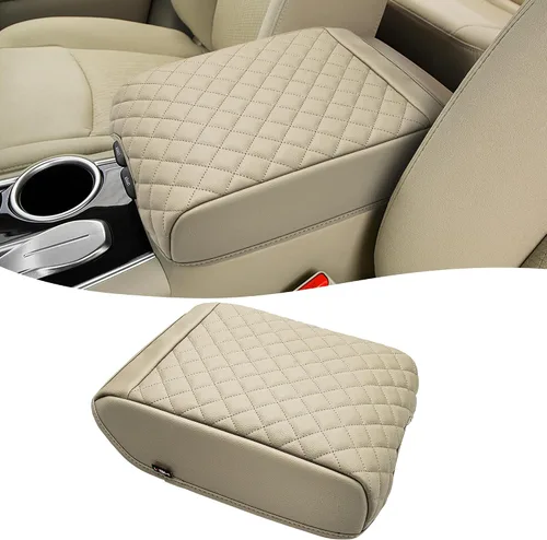 KBH Funda para reposabrazos de consola central para Infiniti QX60 y JX35, Nissan Pathfinder 2013 2014 2015 2016 2017 2018 2019 2020, cuero de