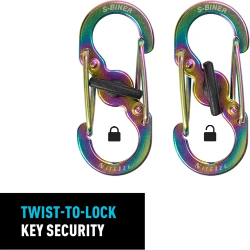 Miniatura 14 de Nite Ize Bigfoot Locker KeyRack - Soporte de acero inoxidable para coche, casa y otras llaves - Mosquetón con S-Biners - Capacidad para 15 llaves a