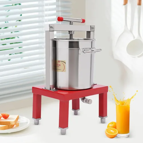 Miniatura 8 de Extractor manual de prensa de miel, extractor de prensa de miel de abeja grande de acero inoxidable con cesta de 448 onzas, máquina extractora