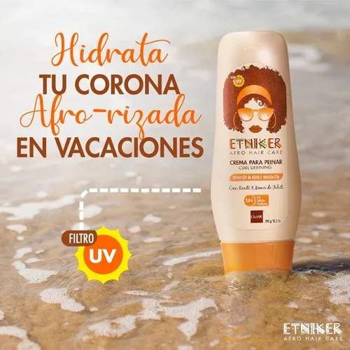 Miniatura 7 de ETNIKER - Set de champú nutritivo y crema para peinar Cabello afro texturizado, rizado y ondulado Limpia, hidrata, nutre y define Coco