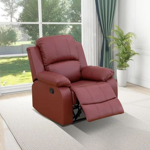 Miniatura 18 de Juego de sala de Estar reclinable de 3 piezas, juego de sofá reclinable Manual para conjunto de muebles de sala de Estar, con consola de Gris oscuro
