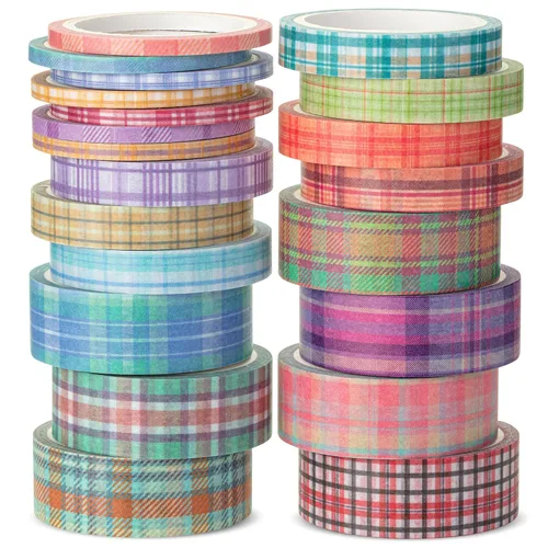Miniatura 11 de Mr. Pen - Juego de cintas Washi de cuadrícula, 7 rollos, 0.6 pulgadas, cinta washi para diario, cinta decorativa, cinta de diario, cinta