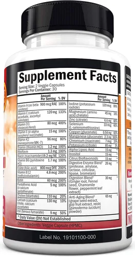 Miniatura 7 de Multivitamínico para mujeres con vitamina D3 - Multivitaminas para huesos, senos, piel, articulaciones y energía - Vitaminas para apoyo inmunitario