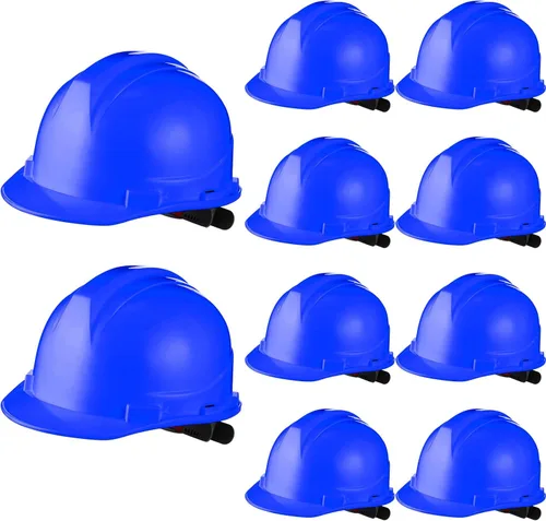 Miniatura 13 de Leumoi 10 piezas de casco de suspensión, casco duro de construcción para seguridad, estilo gorra de trinquete con correas de corona autoajustables