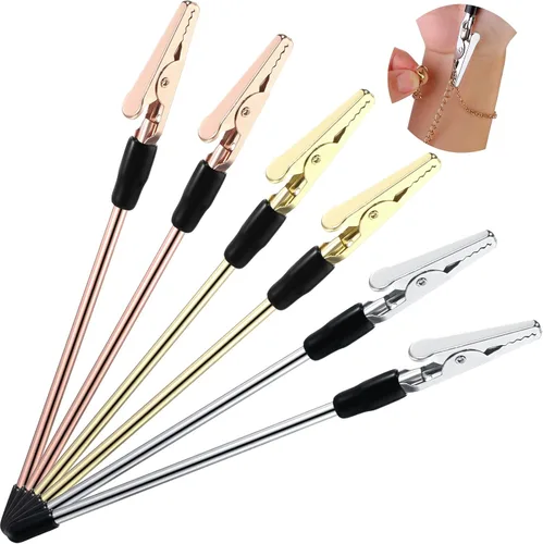 Miniatura 7 de 3 piezas de pulsera herramienta de joyería ayudante pulsera de mano ayudante equipo de fijación y gancho para joyería pulsera collar reloj cierres