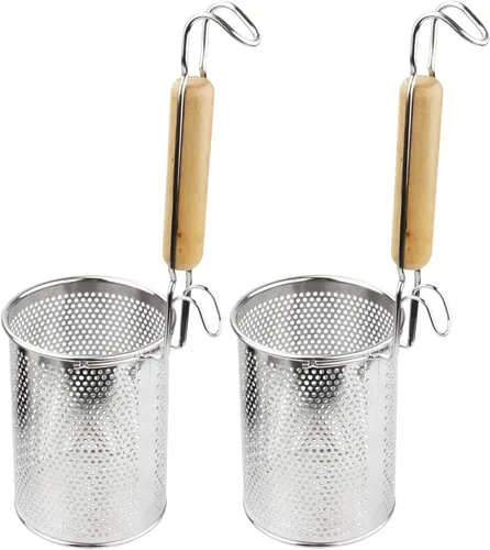 MyLifeUNIT Colador de Pasta, Paquete de 2 Coladores de Araña de Malla de Acero Inoxidable para Pasta, Fideos, Dumplings (4.54"D x 6.1"H)