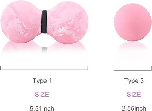 Miniatura 2 de TXJ Sports Pelotas de masaje: bola de lacrosse y bola de masaje de maní, bola de fascia para tejido profundo, liberación miofascial, terapia