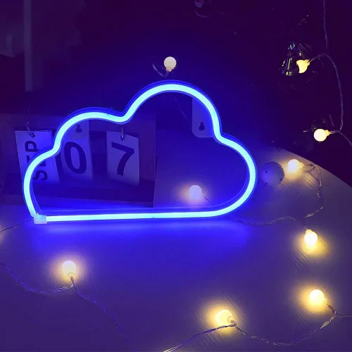Miniatura 3 de YouOKLight Letrero de nube de neón, luz LED de nube, luces de noche, luces de neón alimentadas por batería o USB, para decoración de pared