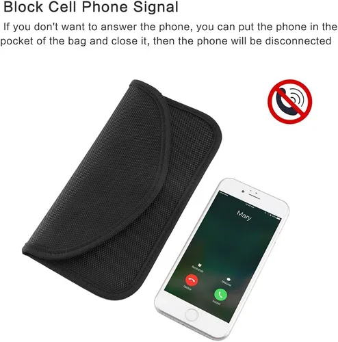 Miniatura 7 de Bolsa de bloqueo de señal, bolsa de protección con GPS RFID Faraday, funda de protección para teléfono celular y llavero de automóvil, antirastreo 4