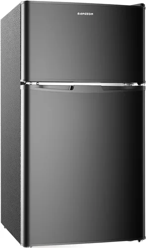 Miniatura 10 de BANGSON Mini refrigerador de 3.2 pies cúbicos con congelador, refrigerador pequeño de oficina de 2 puertas, refrigerador compacto silencioso