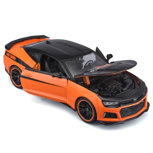 Miniatura 2 de Maisto 1:24 H-D Custom - Chevrolet Camaro ZL1 2017, Negro/Naranja