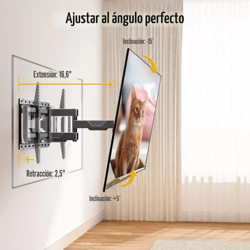 Miniatura 2 de Mounting Dream Montura de pared para TV UL Listada para la mayoría de televisores de 42-84 pulgadas, de movimiento completo, con giro e inclinación