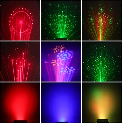 Miniatura 8 de Luces de discoteca todo en uno, luces de escenario de fiesta, DMX512, activadas por sonido, luces estroboscópicas de DJ para karaoke, Navidad