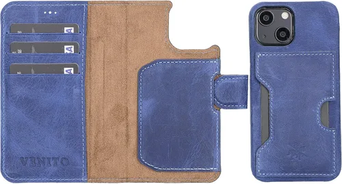 Miniatura 164 de Venito Florence - Funda de piel compatible con Samsung Galaxy S9, extra segura con bloqueo RFID, cartera desmontable para teléfono (gris decolorado)