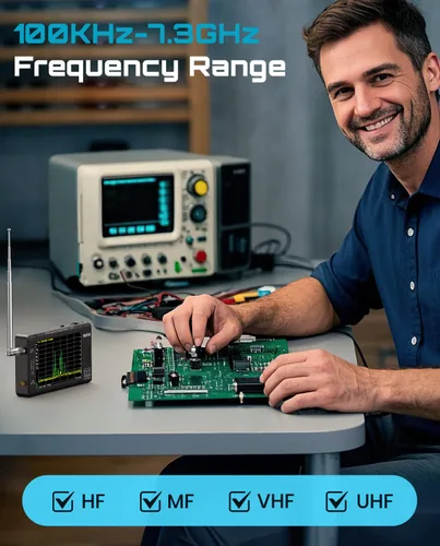 Miniatura 3 de SeeSii TinySA Ultra+ ZS407 7.3GHz Analizador de espectro: 2025 Actualizado de 4 Pulgadas HW V0.5.4 100kHz-7.3GHz Analizador de frecuencia portátil