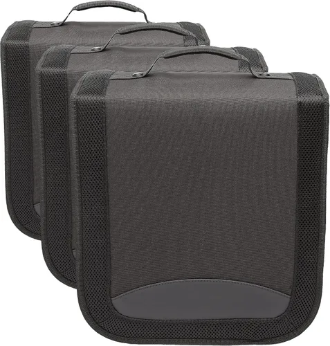 Miniatura 10 de Amazon Basics Carpeta de almacenamiento portátil de poliéster para CD/DVD, capacidad 400, color negro