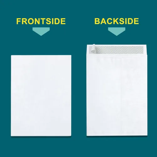 Miniatura 2 de 9x12 Sobres de Tyvek – Sobres Fuertes y Livianos para Envío Profesional, Resistente al Desgarro, Construcción DuPont™ Tyvek® y Cierre de Seguridad